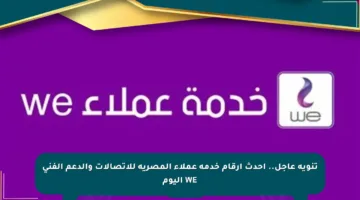 تنويه عاجل.. أحدث أرقام خدمة عملاء المصرية للاتصالات والدعم الفني WE اليوم